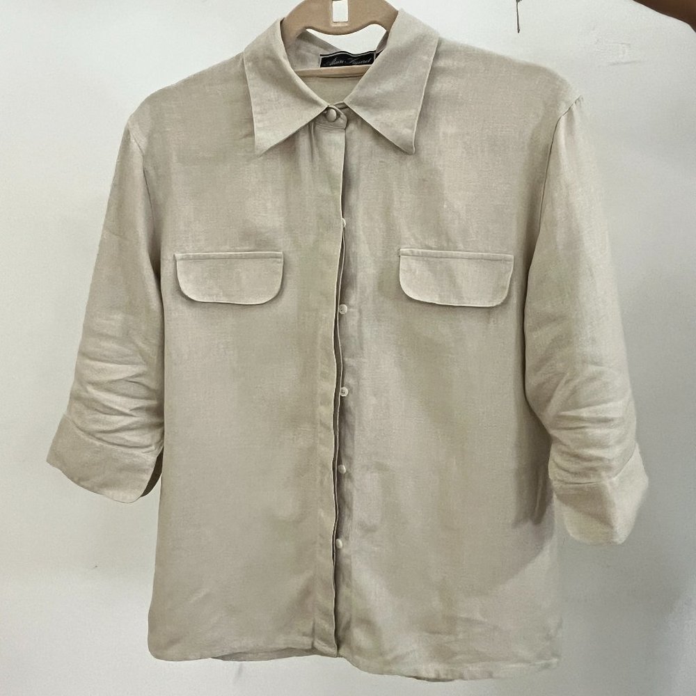 Alaian Figaret Beige Oversize Shirt Size - Picture 2 of 3
